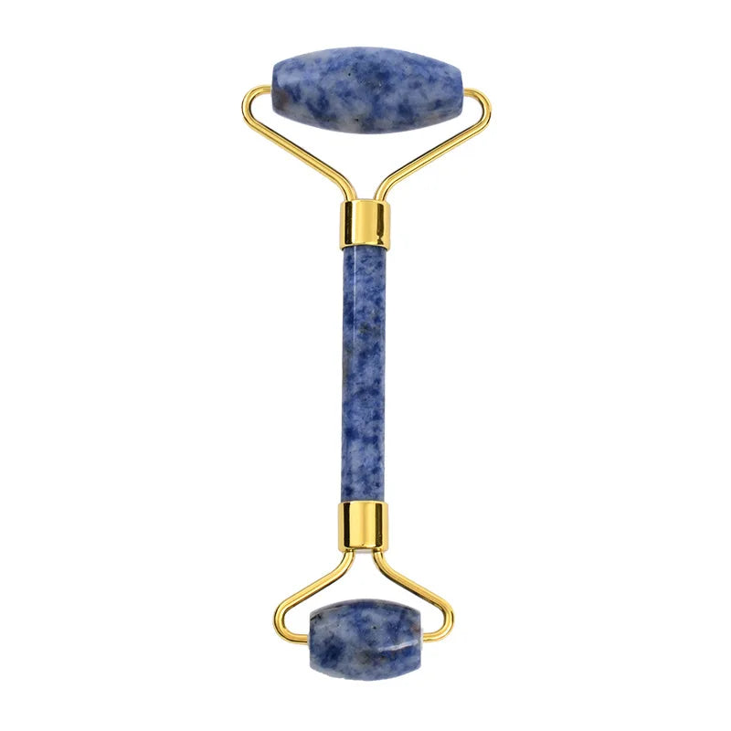Natural Blue White Dot Jade Gua Sha Scraper