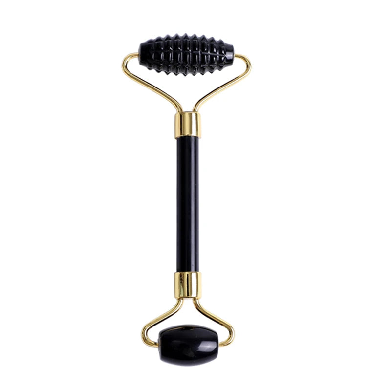 Natural Obsidian Face Roller & Gua Sha Set