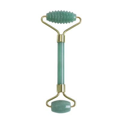 Natural Aventurine Jade Facial Roller & Gua Sha Scraper Set