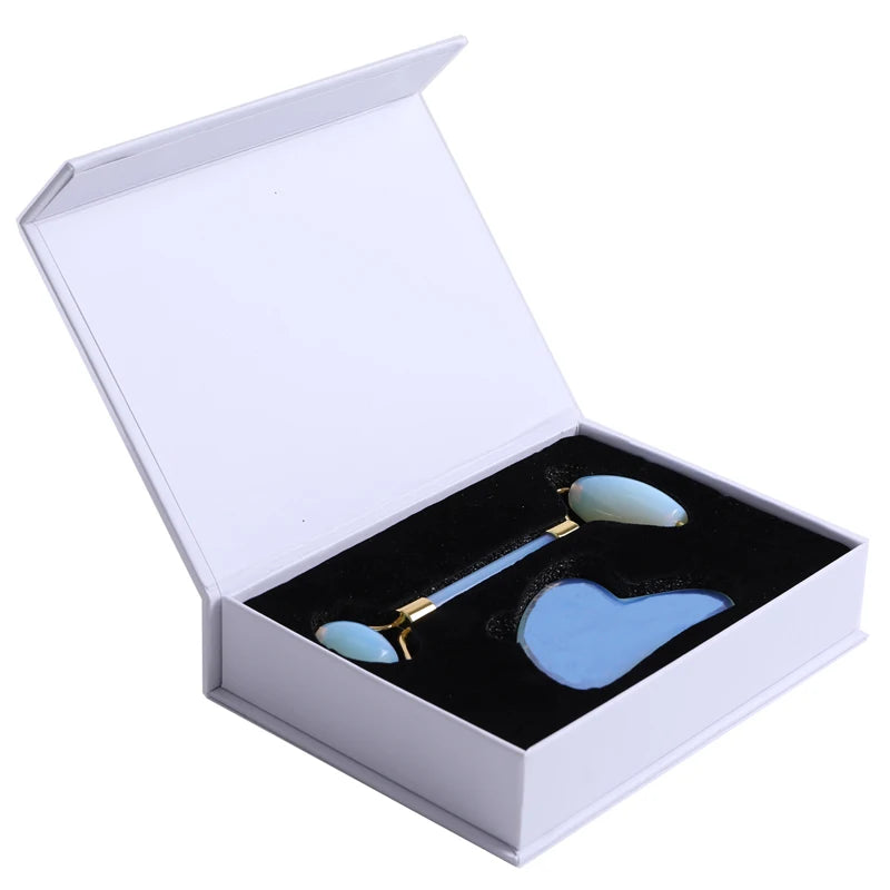 Natural Opal Facial Roller & Gua Sha Set