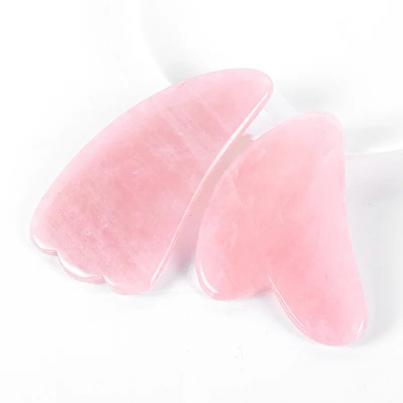 Natural Rose Quartz Gua Sha Scraper