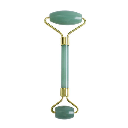 Natural Aventurine Jade Facial Roller & Gua Sha Scraper Set