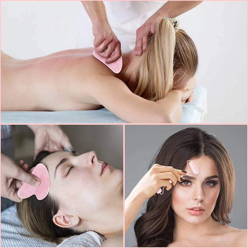 Rose Quartz Jade Roller & Gua Sha Set