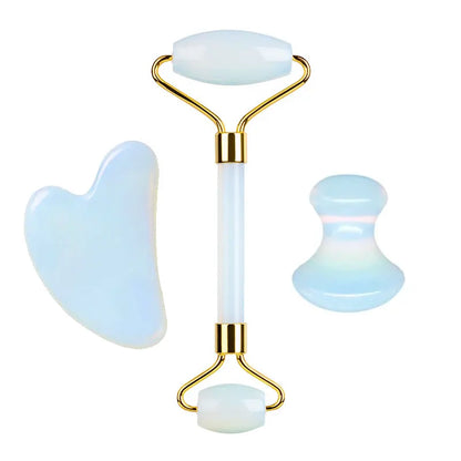 Natural Opal Facial Roller & Gua Sha Set