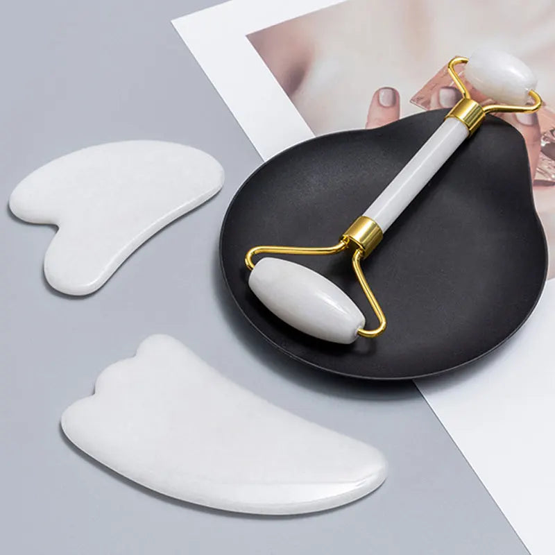 White Jade Face Roller & Gua Sha Set