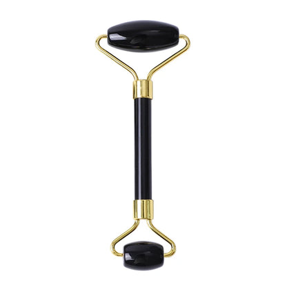 Natural Obsidian Face Roller & Gua Sha Set