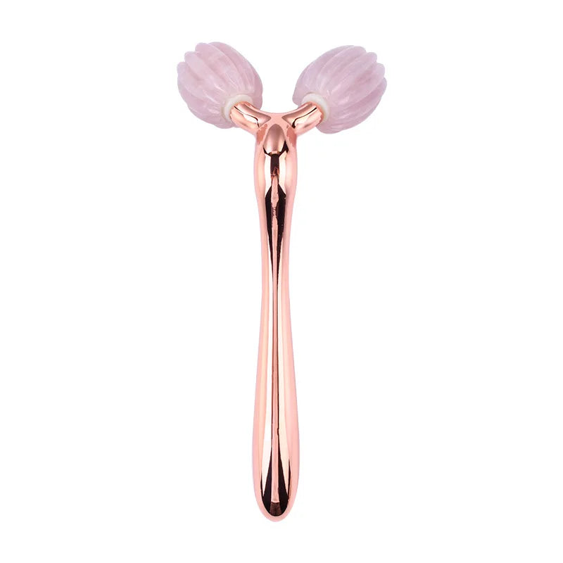 3D Rose Quartz Jade Roller