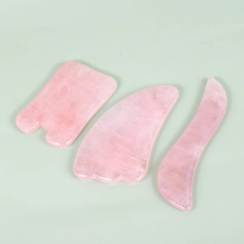 Natural Rose Quartz Gua Sha Scraper