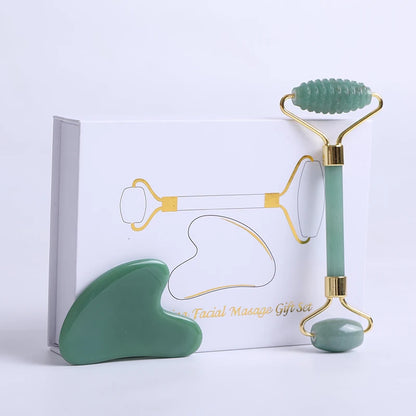 Aventurine Jade Roller & Gua Sha Scraper