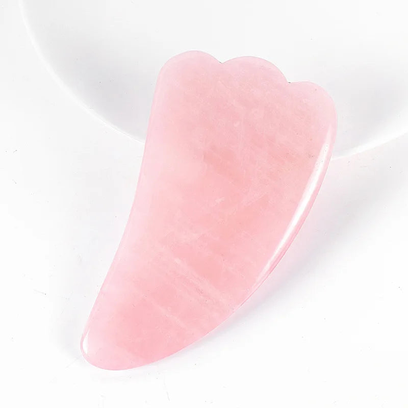 Natural Rose Quartz Gua Sha Scraper