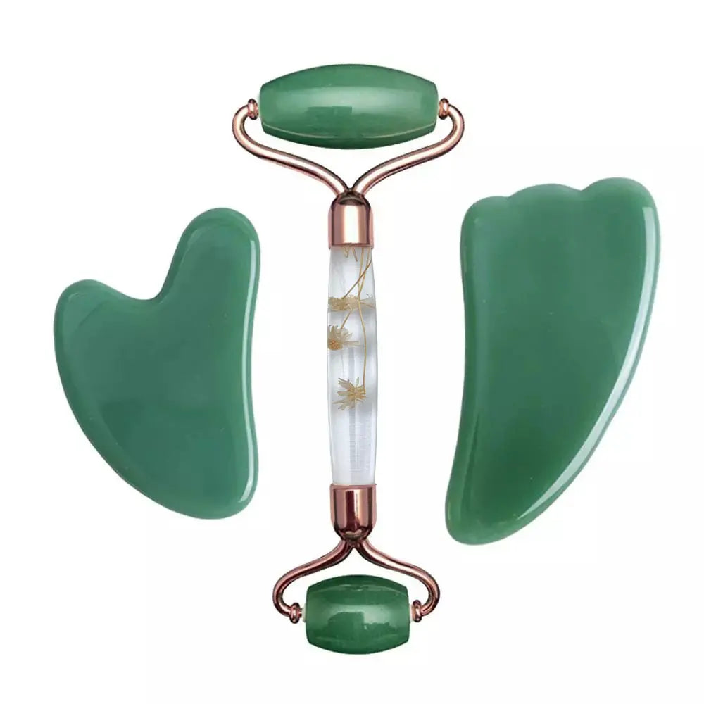 Aventurine Jade Roller & Gua Sha Set