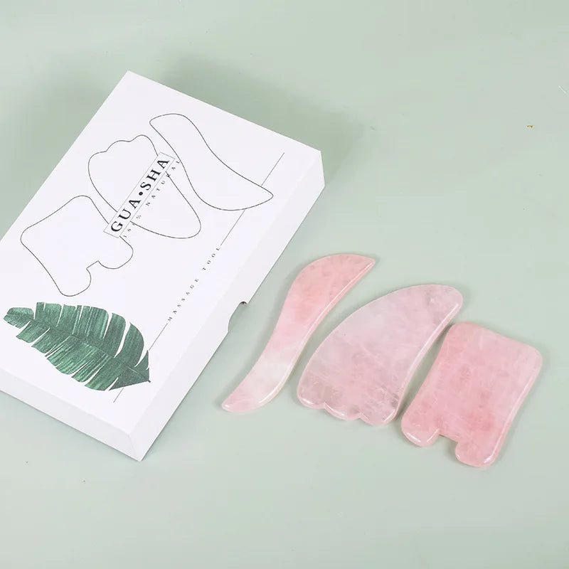 Natural Rose Quartz Gua Sha Scraper
