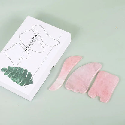 Natural Rose Quartz Gua Sha Scraper