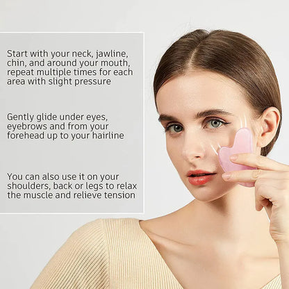 Rose Quartz Jade Roller & Gua Sha Set