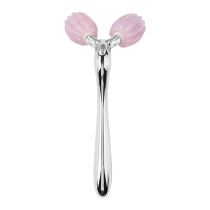 3D Rose Quartz Jade Roller
