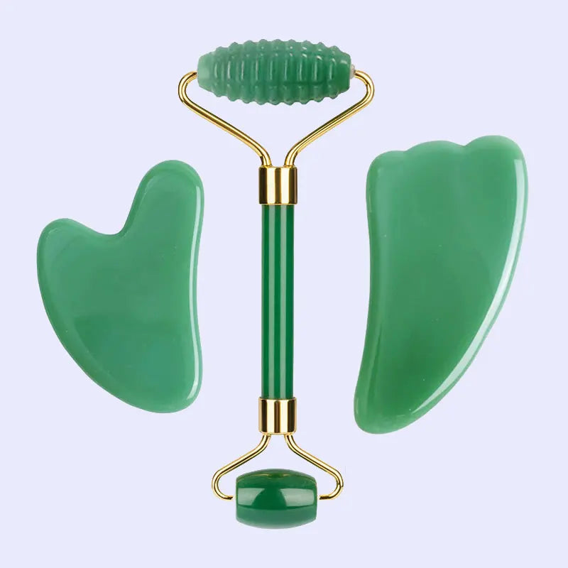 Aventurine Jade Roller & Gua Sha Scraper