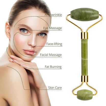 Natural Jade Roller & Gua Sha Scraper