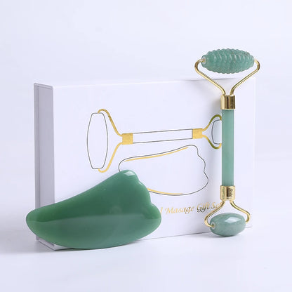 Aventurine Jade Roller & Gua Sha Scraper