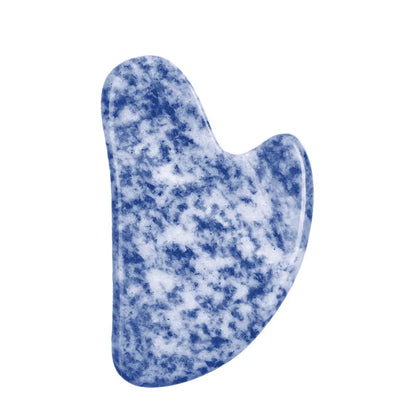 Natural Blue White Dot Jade Gua Sha Scraper