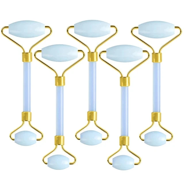 5PCS Natural Jade & Quartz Facial Roller Set