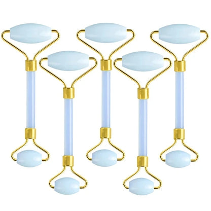 5PCS Natural Jade & Quartz Facial Roller Set