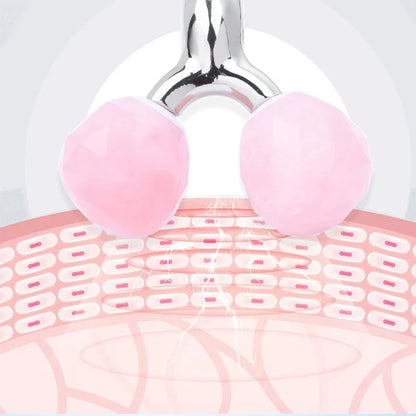 3D Rose Quartz Jade Roller