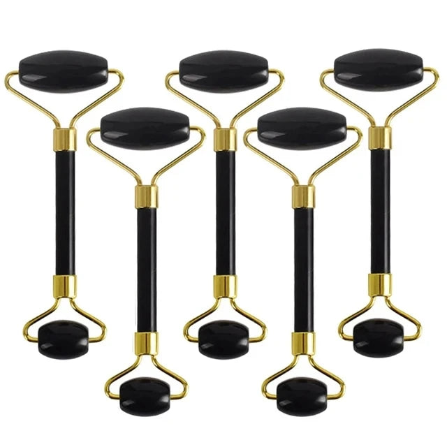 5PCS Natural Jade & Quartz Facial Roller Set