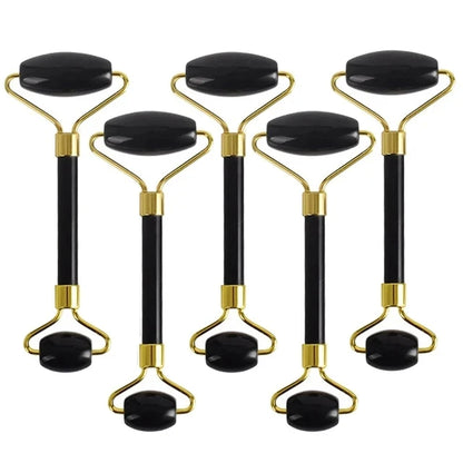 5PCS Natural Jade & Quartz Facial Roller Set