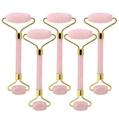5PCS Natural Jade & Quartz Facial Roller Set
