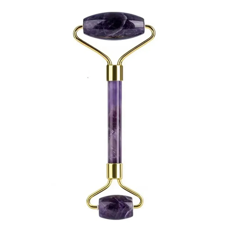 Cold Therapy Amethyst Eye Mask & Jade Roller Gua Sha Set