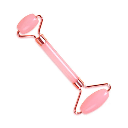 Natural Pink Resin Jade Roller & Gua Sha Set