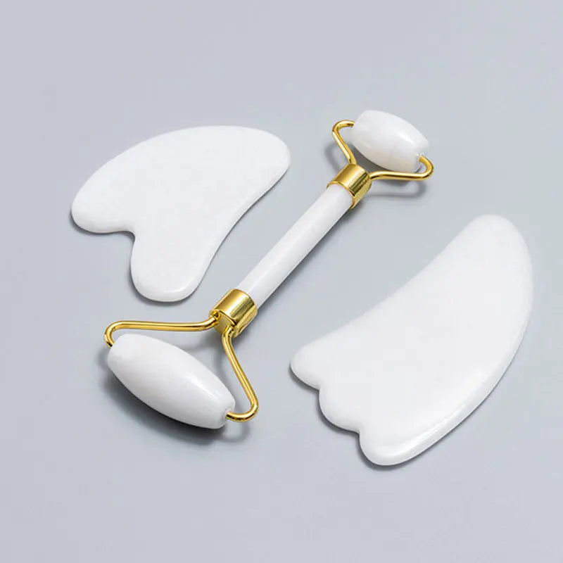 White Jade Face Roller & Gua Sha Set