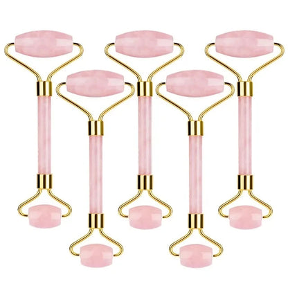 5PCS Natural Jade & Quartz Facial Roller Set