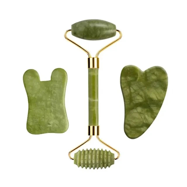Natural Jade Roller & Gua Sha Scraper