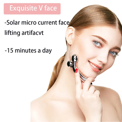 Face Massager Facial Lifting 3D Roller Body Slimming Massager Tool Y Shape Massagers Skin Care Tools Neck Massager 360 Rotate