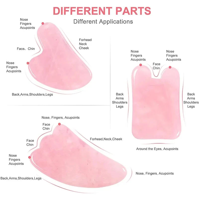 Natural Rose Quartz Gua Sha Tool