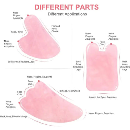 Natural Rose Quartz Gua Sha Tool