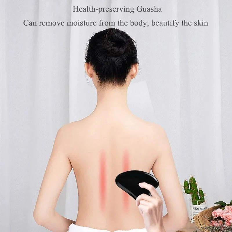 3PCS Black Obsidian Gua Sha & Jade Roller Set