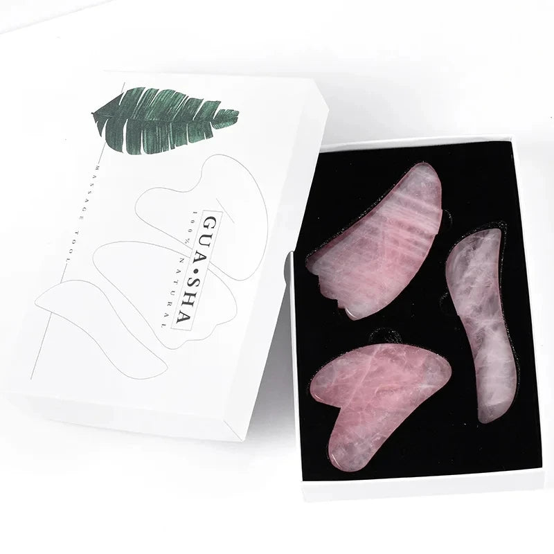 Natural Rose Quartz Gua Sha Scraper