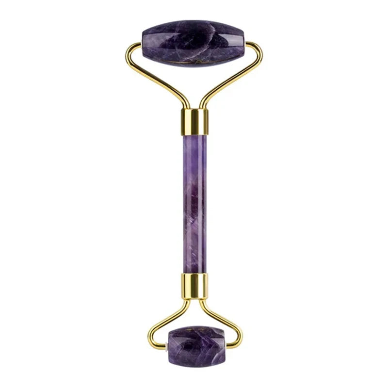 Natural Amethyst Jade Roller & Gua Sha Set