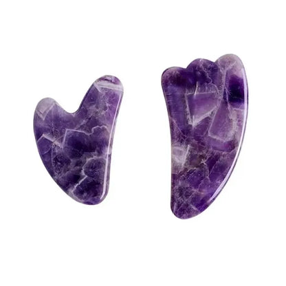 Cold Therapy Amethyst Eye Mask & Jade Roller Gua Sha Set