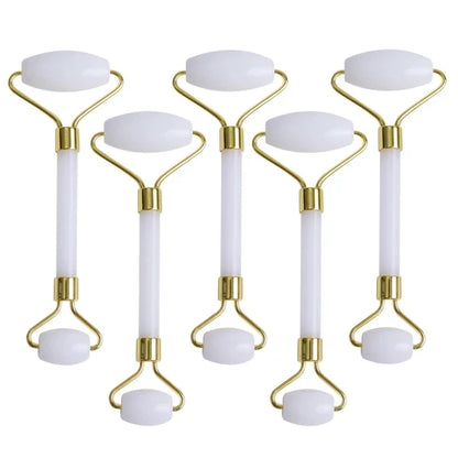 5PCS Natural Jade & Quartz Facial Roller Set