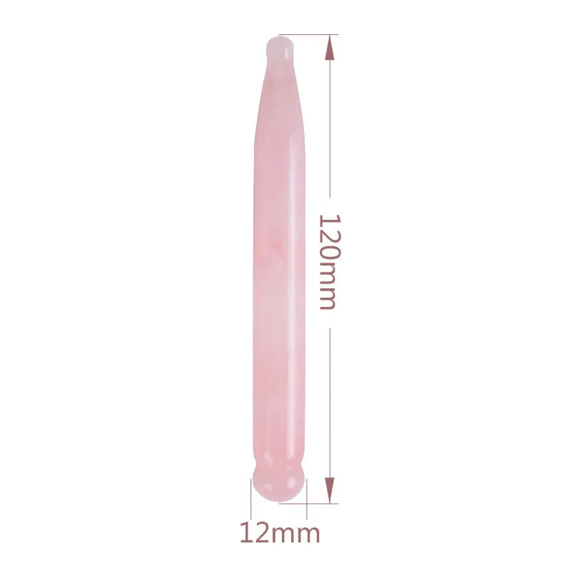 Rose Quartz Massage Bar & Jade Acupressure Stick