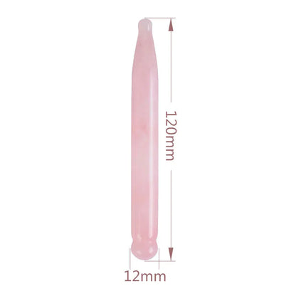 Rose Quartz Massage Bar & Jade Acupressure Stick