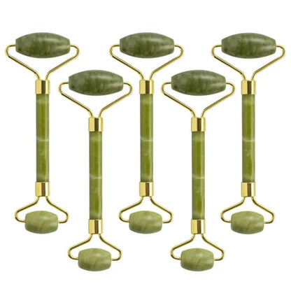 5PCS Natural Jade & Quartz Facial Roller Set