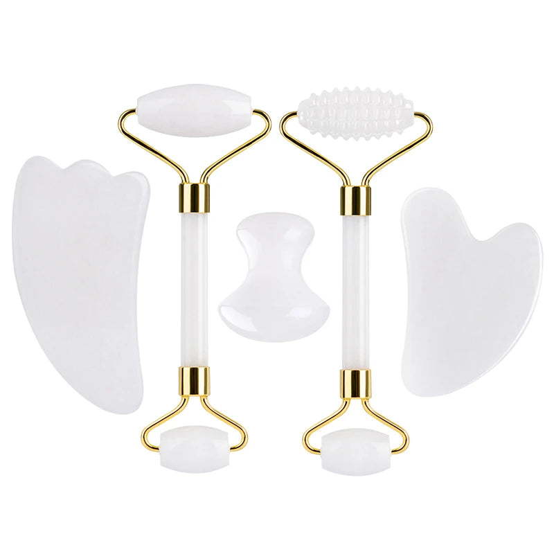 White Jade Face Roller & Gua Sha Set