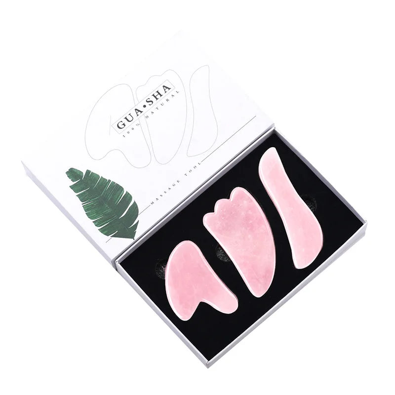 Natural Rose Quartz Gua Sha Scraper