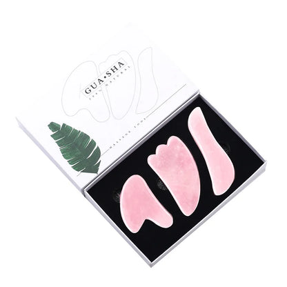Natural Rose Quartz Gua Sha Scraper