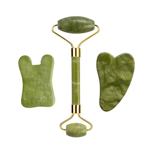 Natural Jade Roller & Gua Sha Scraper