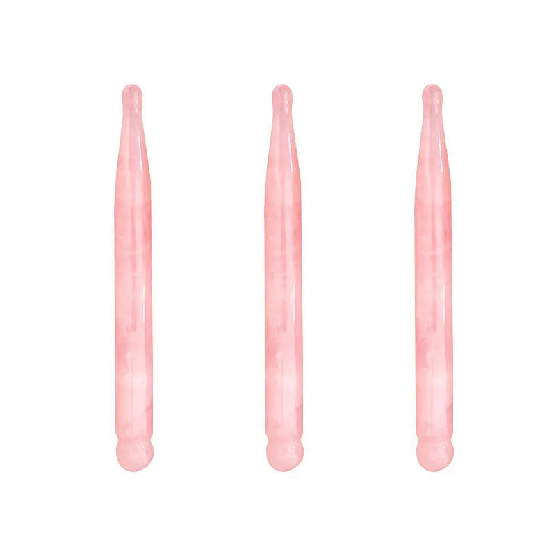 Rose Quartz Massage Bar & Jade Acupressure Stick